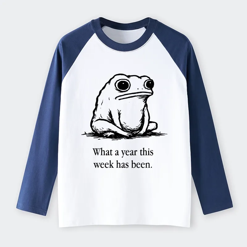 Tokyo-Tiger This Week Feels Like A Whole Year Raglan Long Sleeve T-shirt