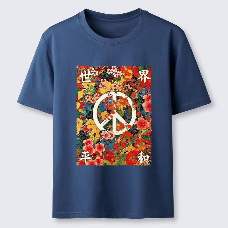 Tokyo-Tiger Bright Blooms Bring Global Calm Peace Classic T-Shirt