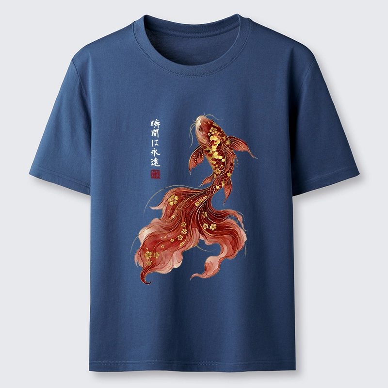 Tokyo-Tiger Golden Sakura Red Koi Ink Art Classic T-Shirt