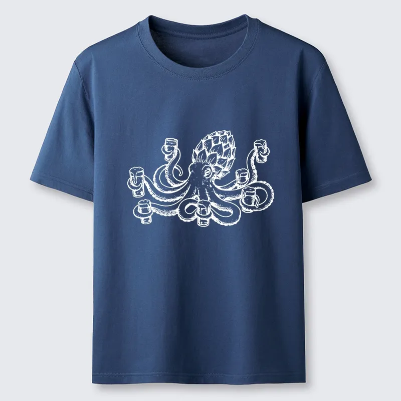 Tokyo-Tiger Sea Creature Loves Cold Brew Drinks Classic T-Shirt