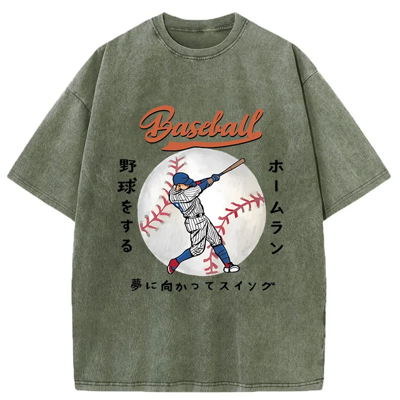 Tokyo-Tiger Japanese Baseball Washed T-Shirt