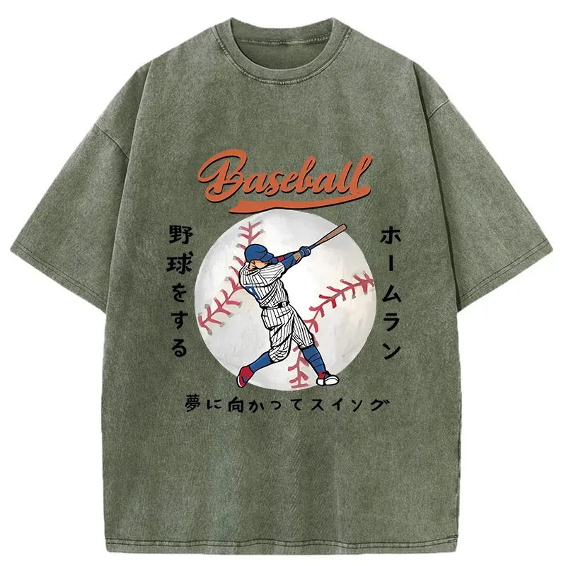 Tokyo-Tiger Japanese Baseball Washed T-Shirt