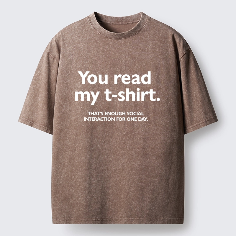 Tokyo-Tiger Introvert Social Limit Funny Meme Washed T-Shirt