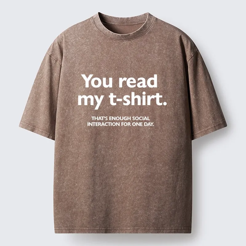 Tokyo-Tiger Introvert Social Limit Funny Meme Washed T-Shirt