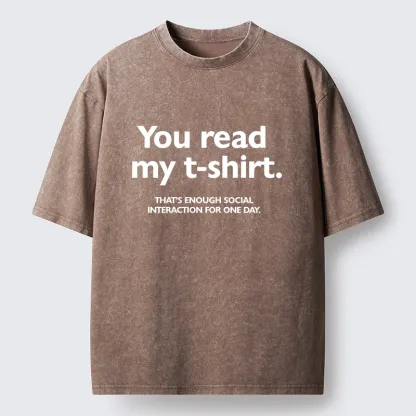 Tokyo-Tiger Introvert Social Limit Funny Meme Washed T-Shirt
