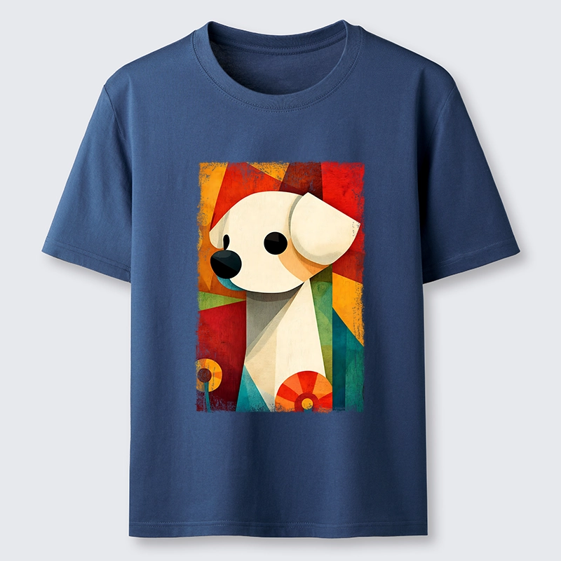 Tokyo-Tiger Retro Abstract Color Block Puppy Art Classic T-Shirt