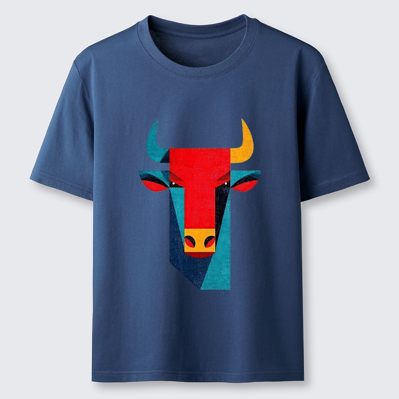 Tokyo-Tiger Geometric Bull Head Art Classic T-Shirt