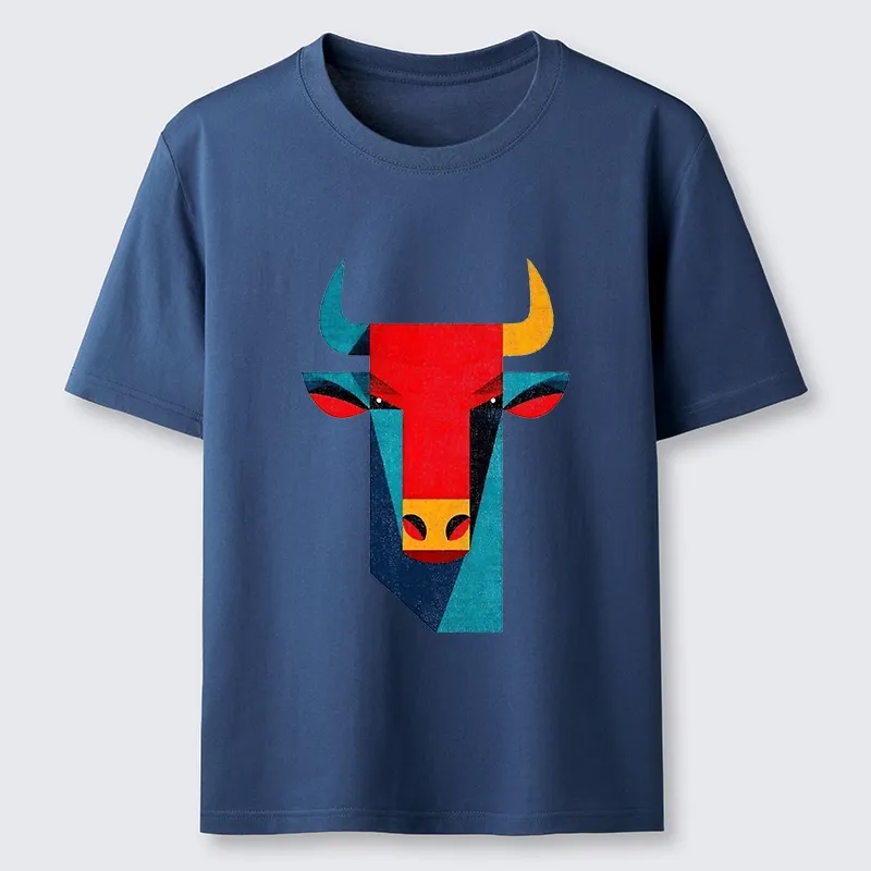 Tokyo-Tiger Geometric Bull Head Art Classic T-Shirt Sale