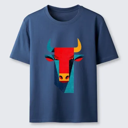 Tokyo-Tiger Geometric Bull Head Art Classic T-Shirt