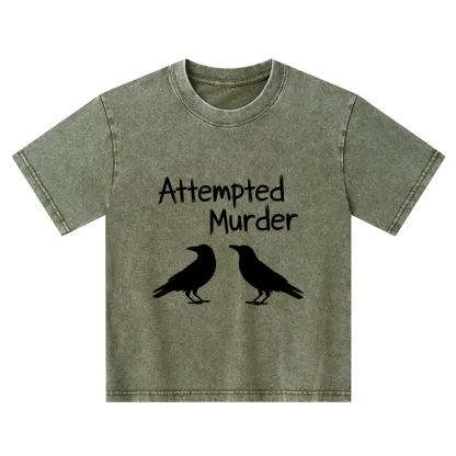 Tokyo-Tiger Two Crows Attempted Murder Joke Kids Washed T-Shirt