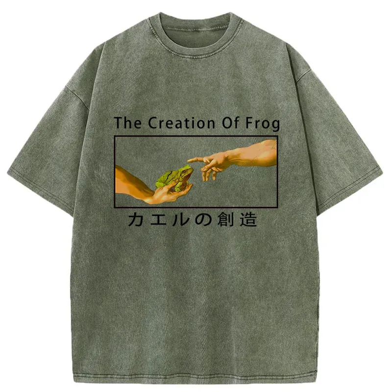 Tokyo-Tiger Creation Of Frog Washed T-Shirt