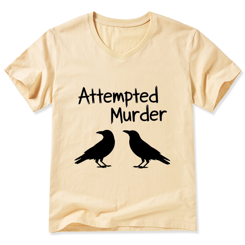 Tokyo-Tiger Two Crows Attempted Murder Joke V-Neck Classic T-Shirt