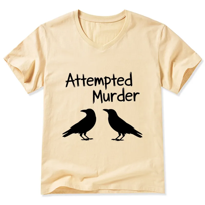 Tokyo-Tiger Two Crows Attempted Murder Joke V-Neck Classic T-Shirt