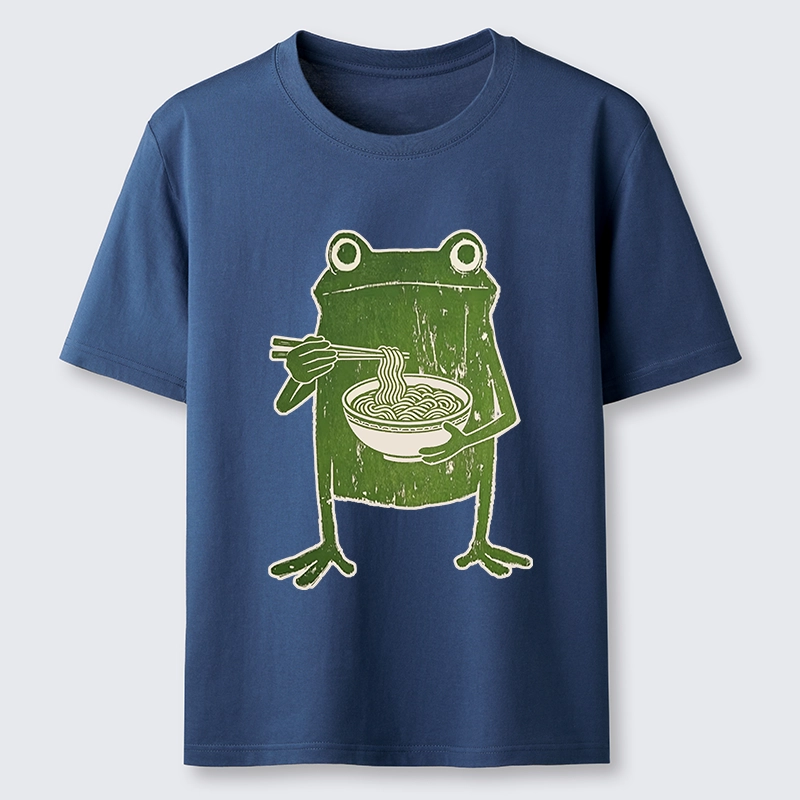 Tokyo-Tiger Woodcut Style Chopstick Frog Graphic Classic T-Shirt