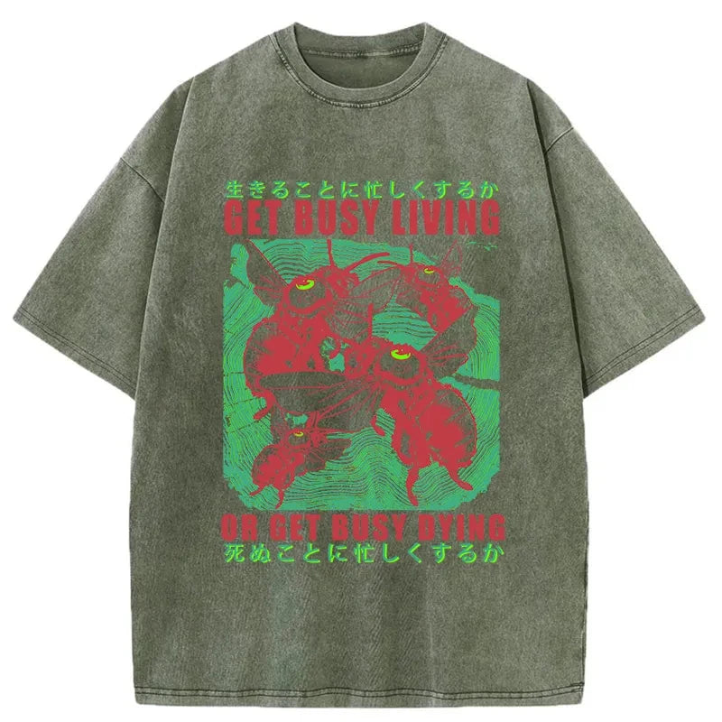 Tokyo-Tiger Busy Bee Japanese Washed T-Shirt