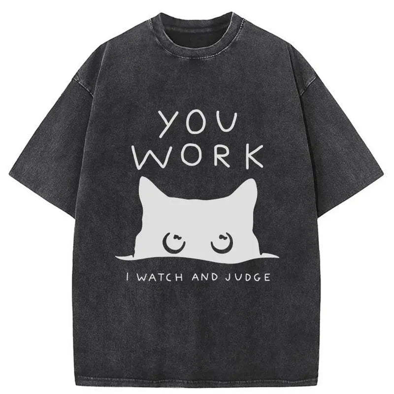 Tokyo-Tiger A Cat That Spies Washed T-Shirt-tokyo-tiger