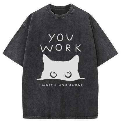 Tokyo-Tiger A Cat That Spies Washed T-Shirt-tokyo-tiger