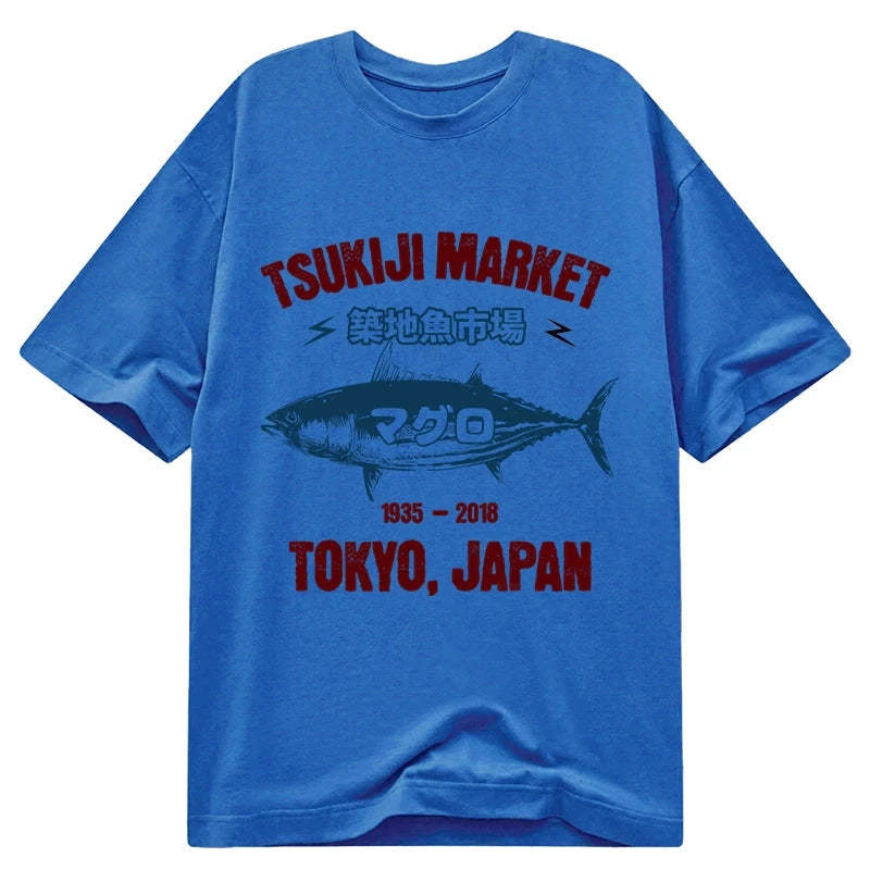 Tokyo-Tiger Japanese Tsukiji Fish Market Classic T-Shirt Sale