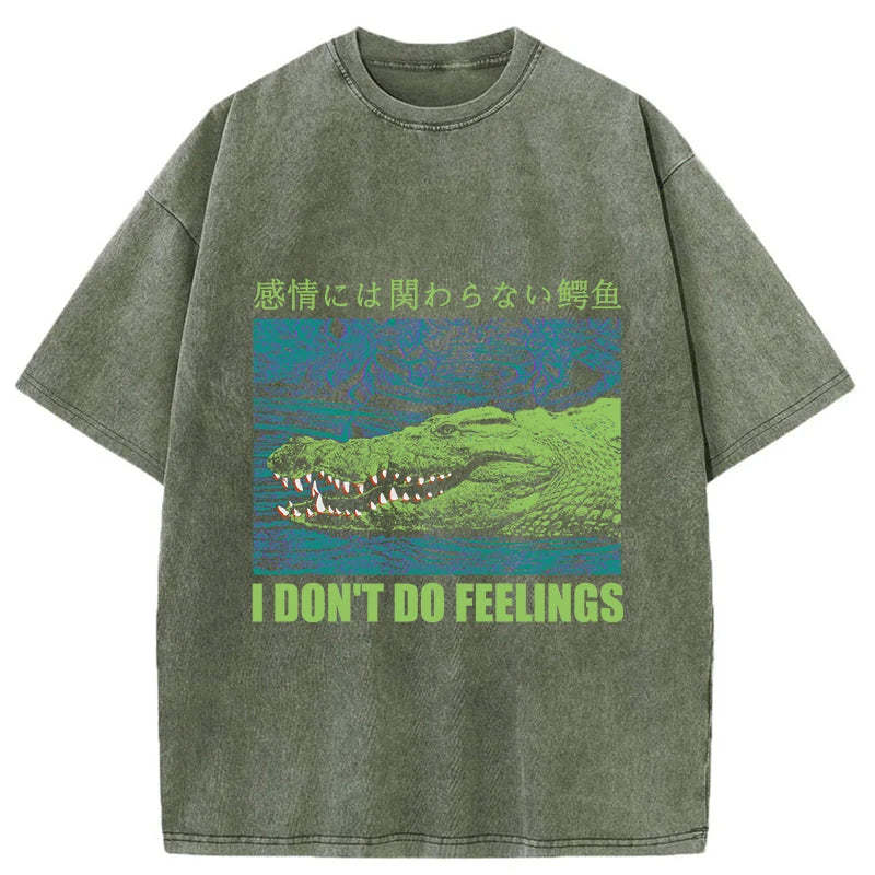 Tokyo-Tiger An Emotionless Crocodile Washed T-Shirt