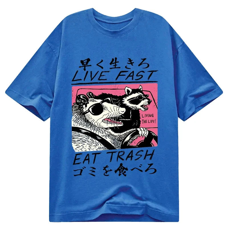 Tokyo-Tiger Live Fast Eat Trash Classic T-Shirt