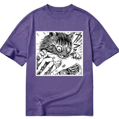 Tokyo-Tiger Creepy Cat Anime Horror Anteater Classic T-Shirt