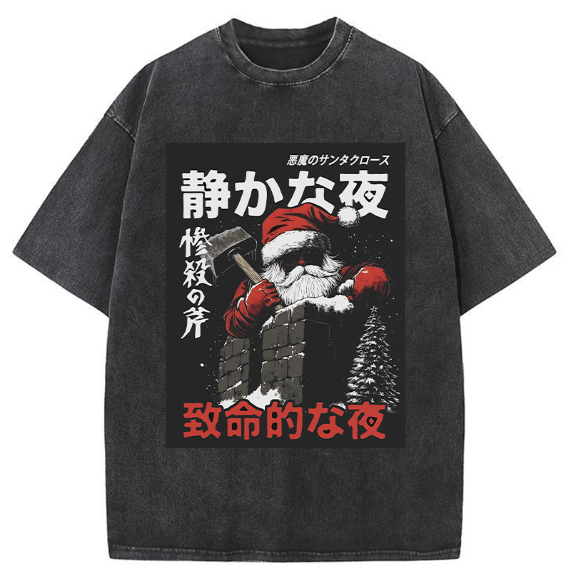 Tokyo-Tiger Not So Silent Night Washed T-Shirt