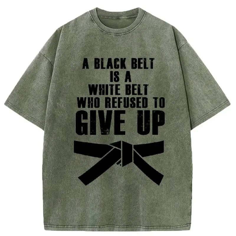 Tokyo-Tiger A Black Belt Japan Washed T-Shirt-tokyo-tiger