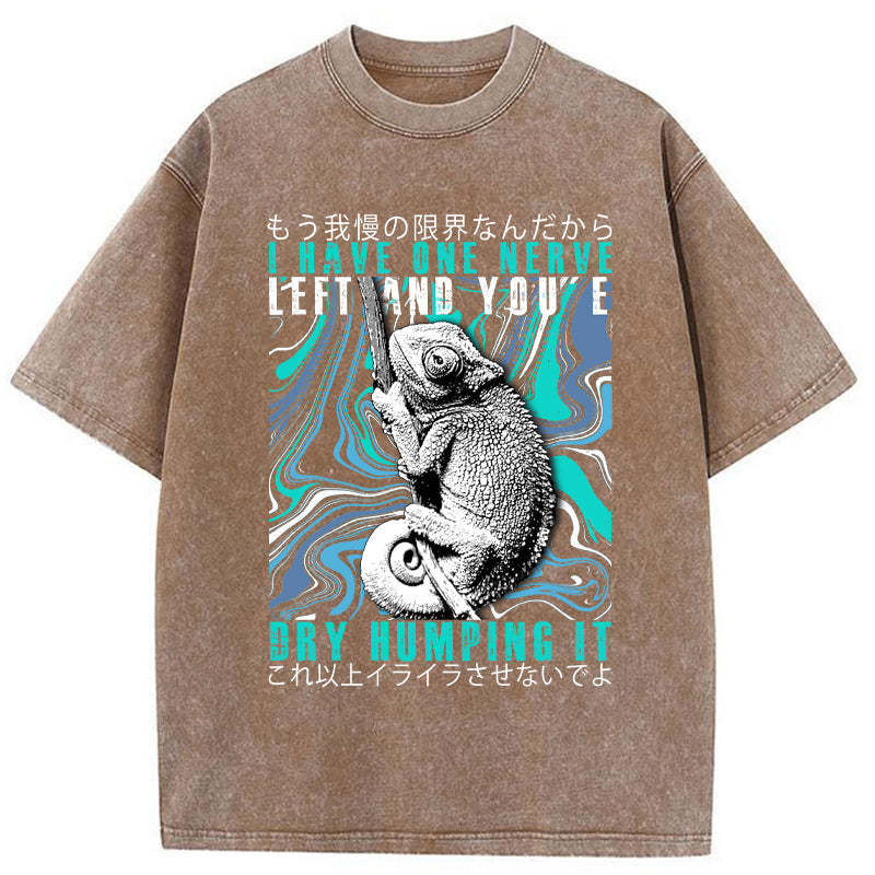 Tokyo-Tiger I Have One Nerve Chameleon Washed T-Shirt