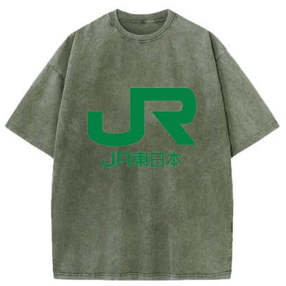Tokyo-Tiger East Japan Railway Company Washed T-Shirt