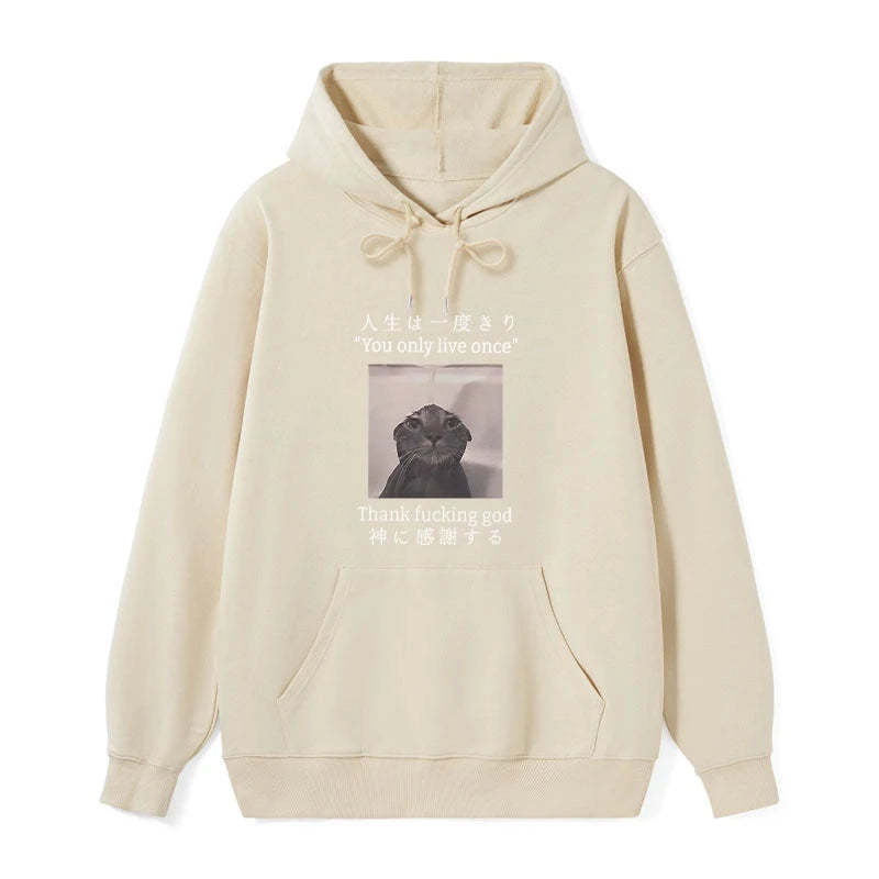 Tokyo-Tiger Funny Melancholy Cat Classic Hoodie Sale