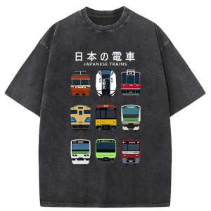 Image of Tokyo-Tiger Japanese Train Collection Washed T-Shirt