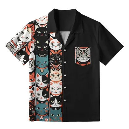 Tokyo-Tiger Japanese Cat Portrait Collection Aloha Hawaiian Shirt