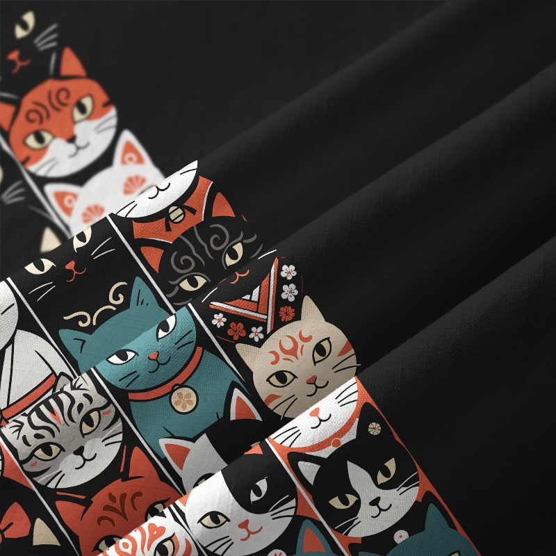 Tokyo-Tiger Japanese Cat Portrait Collection Button-up Shirt