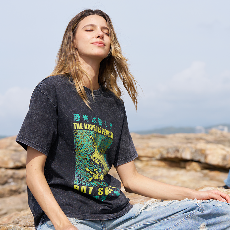 Tokyo-Tiger The Horrors Persist Frog Washed T-Shirt