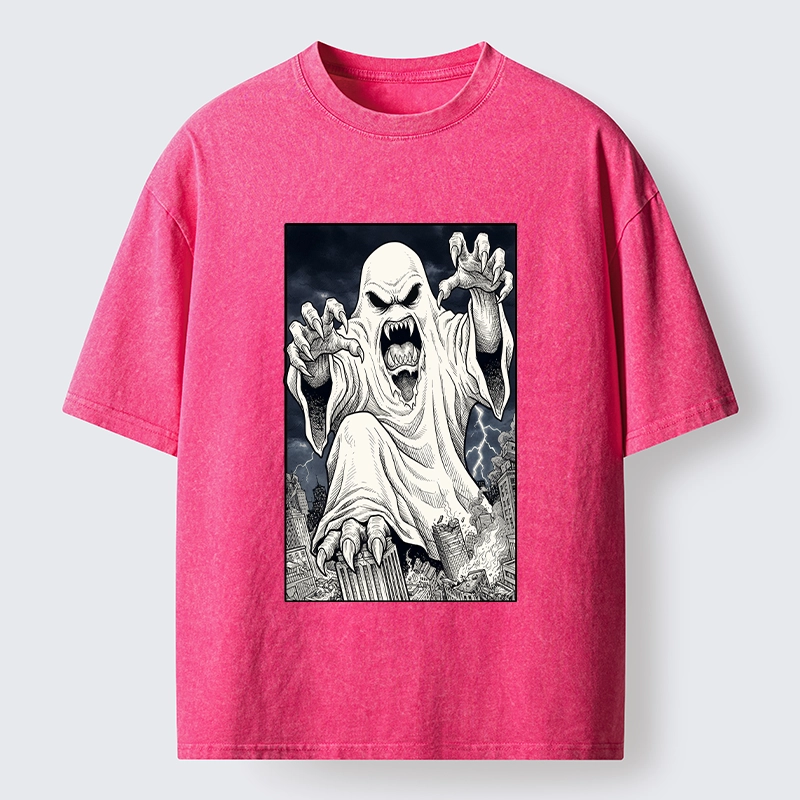 Tokyo‑Tiger Spooky Ghost Monster Washed T‑Shirt