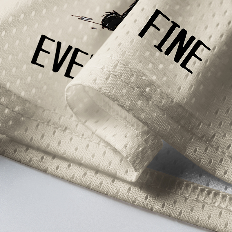 Tokyo-Tiger It's Fine Black Cat Meme Mesh Jersey