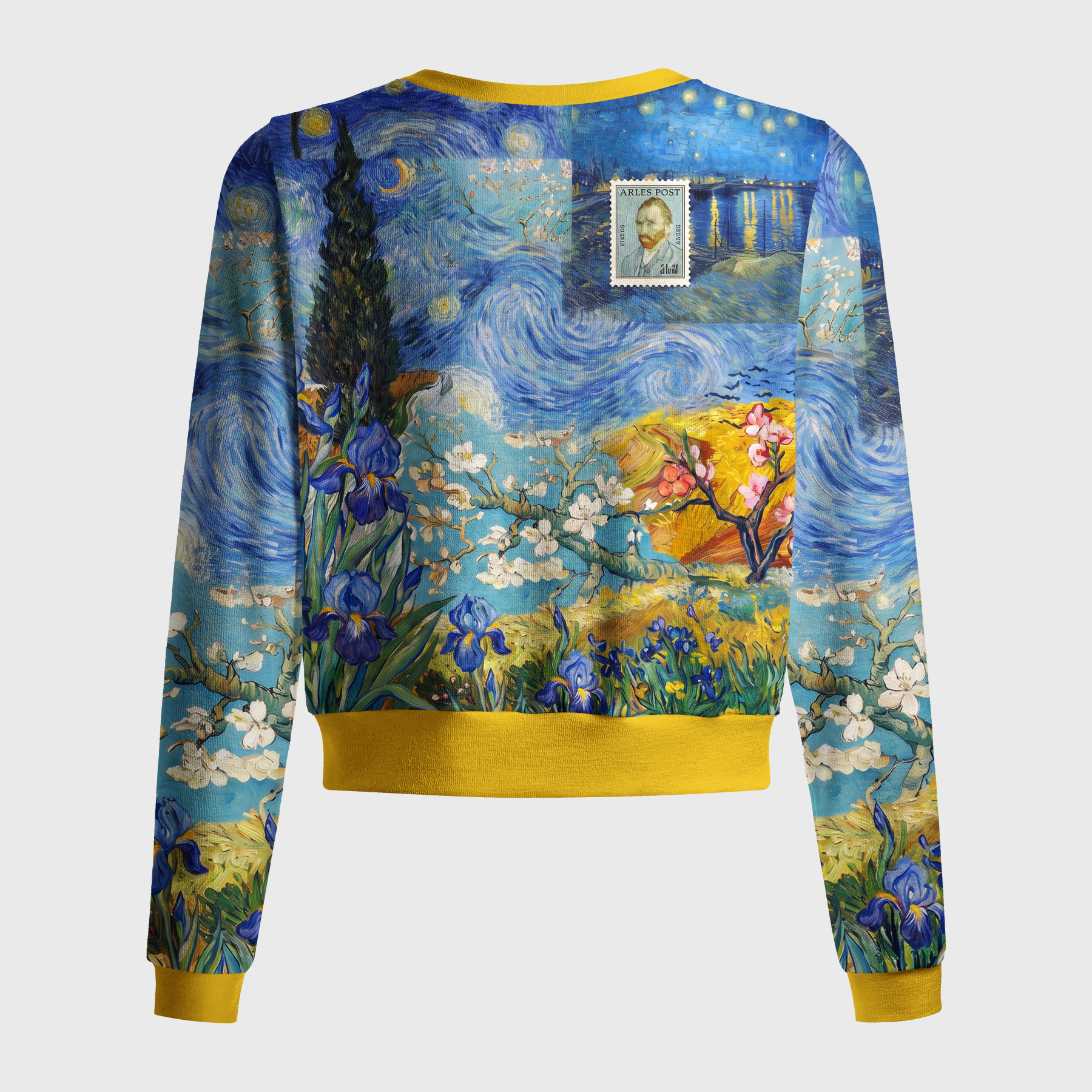 Tokyo-Tiger Van Gogh Art Collage Women's Lightweight Cardigan