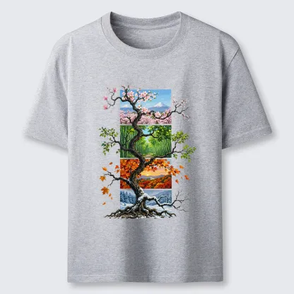 Tokyo-Tiger Nature Four Seasons Tree Art Classic T-Shirt