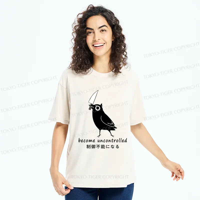 Tokyo-Tiger Uncontrolled Crows Washed T-Shirt