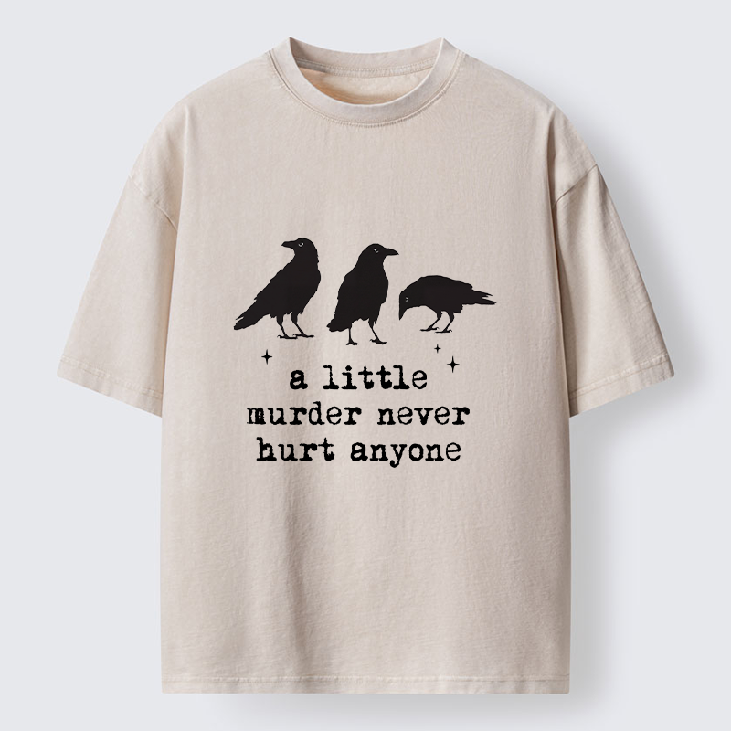 Tokyo-Tiger Crow Murder Vibe Washed T-Shirt