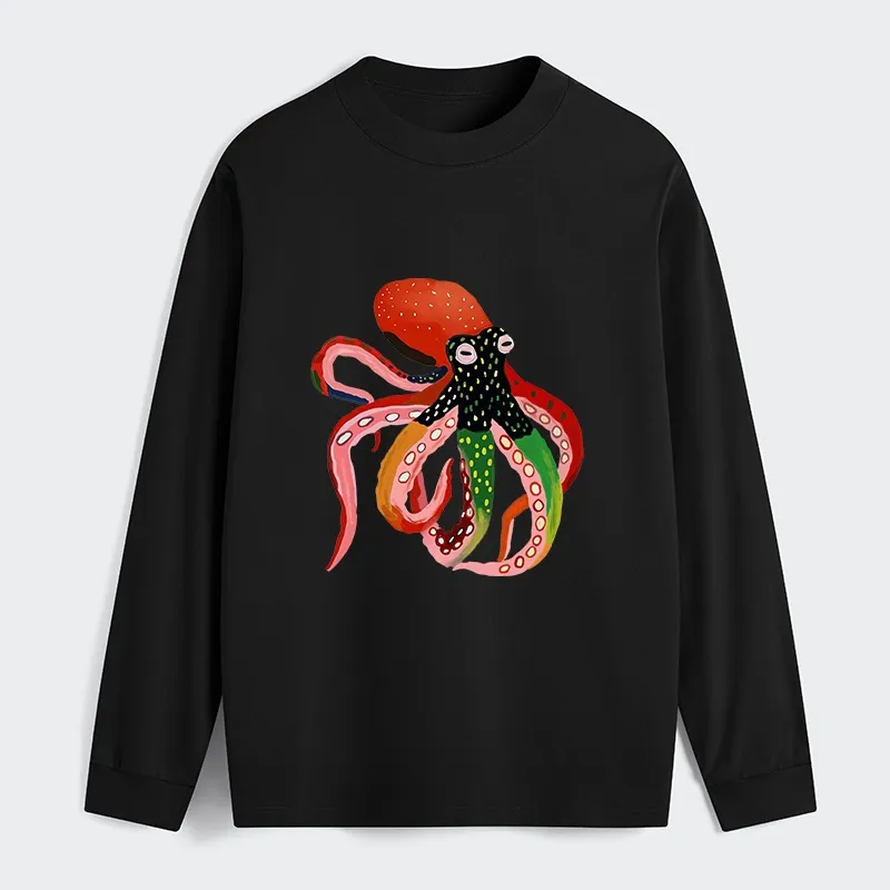Tokyo-Tiger Colorful Octopus Art Classic Long Sleeve T-Shirt Sale