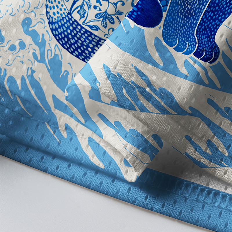 Tokyo-Tiger Blue Glaze Cat Of The Waves Mesh Jersey