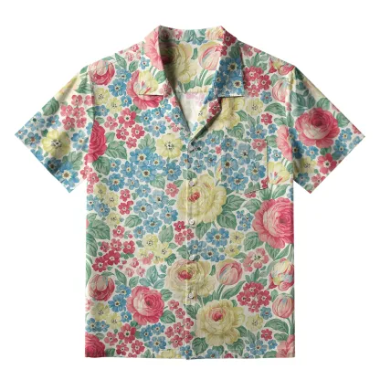 Tokyo-Tiger Vivid Floral Aloha Hawaiian Shirt
