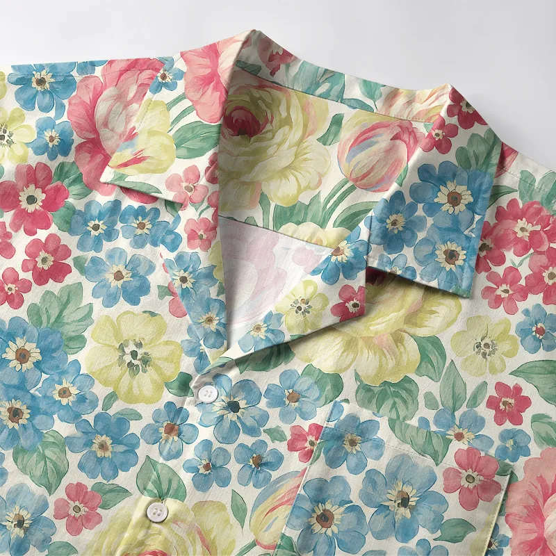 Tokyo-Tiger Vivid Floral Aloha Hawaiian Shirt