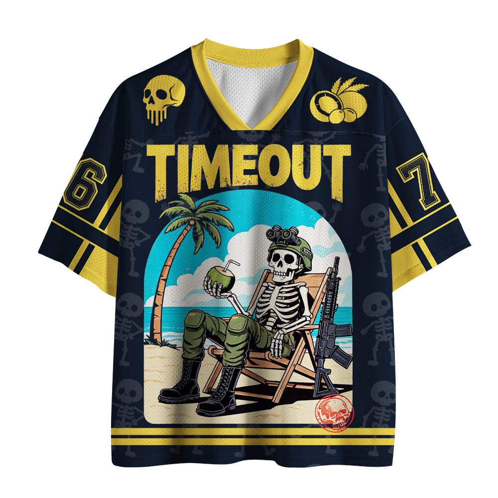 Tokyo-Tiger Time Out Skull Mesh Jersey