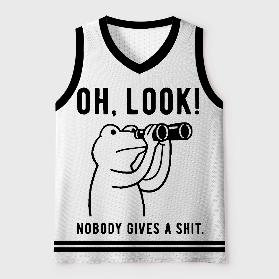 Tokyo-Tiger Nobody Cares Sarcastic Frog  Mesh Tank Top