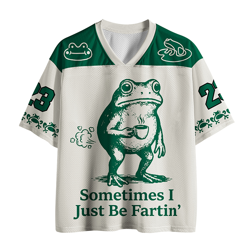 Tokyo-Tiger Farting Frog Funny meme Mesh Jersey