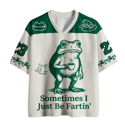 Tokyo-Tiger Farting Frog Funny meme Mesh Jersey