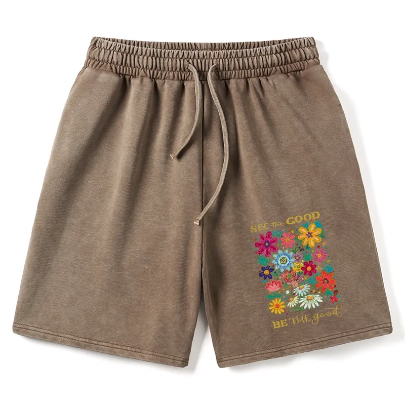 Tokyo-Tiger Flower：See The Good Be The Good Washed Shorts