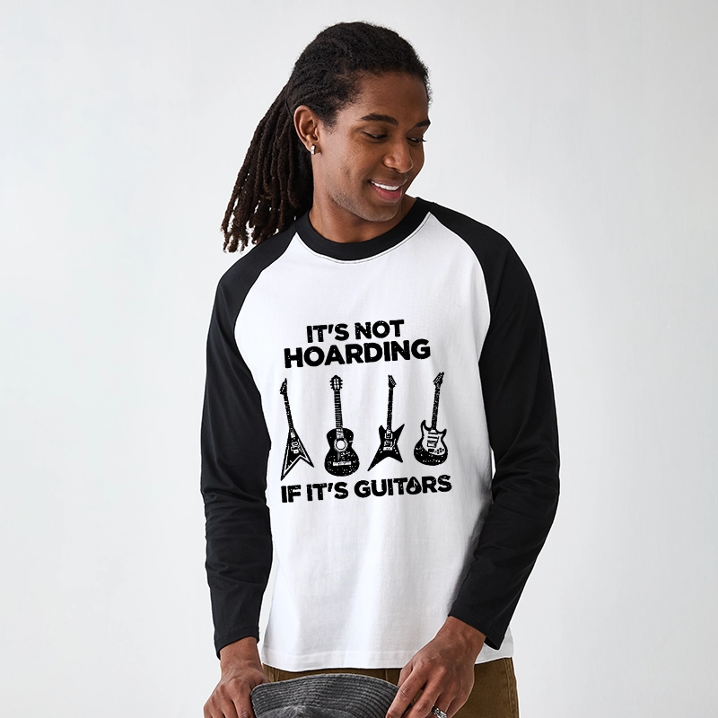 Tokyo-Tiger Music Lover Guitar Hoarding Joke Raglan Long Sleeve T-shirt